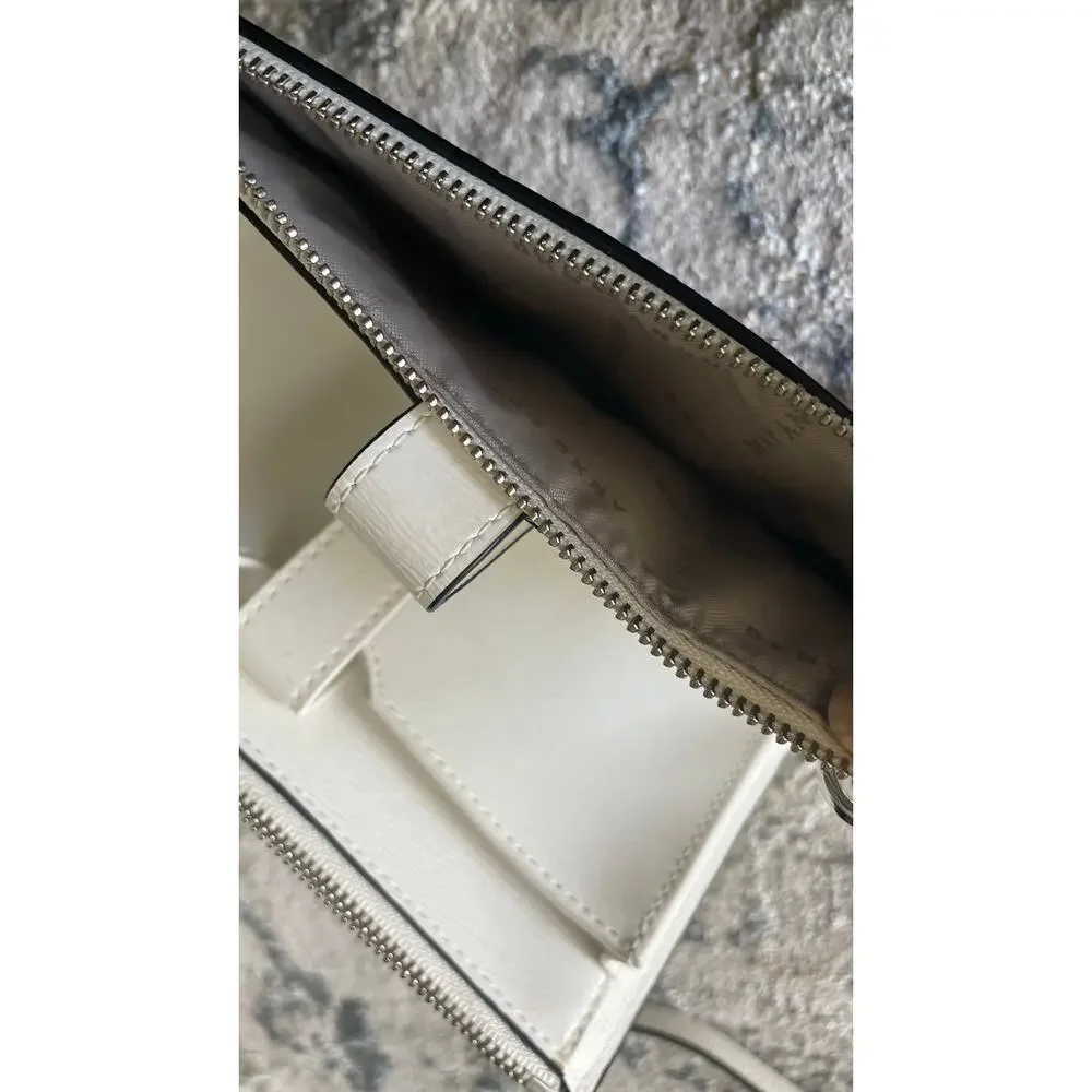 DKNY Bryant Small Crossbody Graffiti print on white bag WOC
